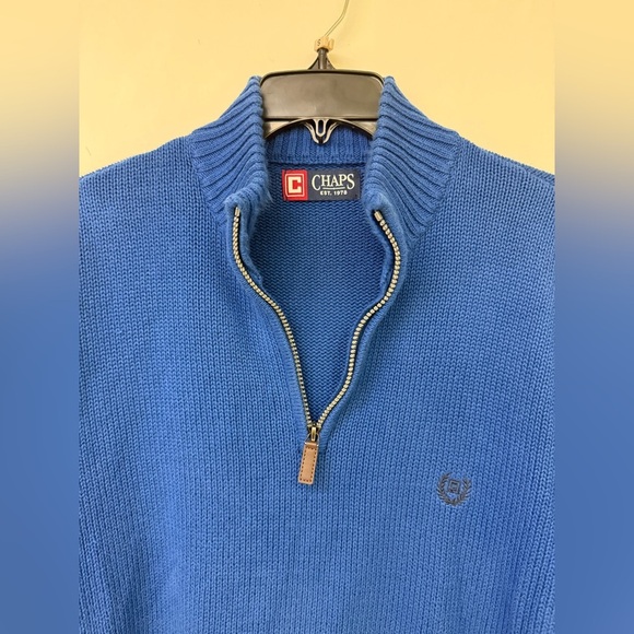 Chaps Men's Blue Sweater - Picture 2 of 5